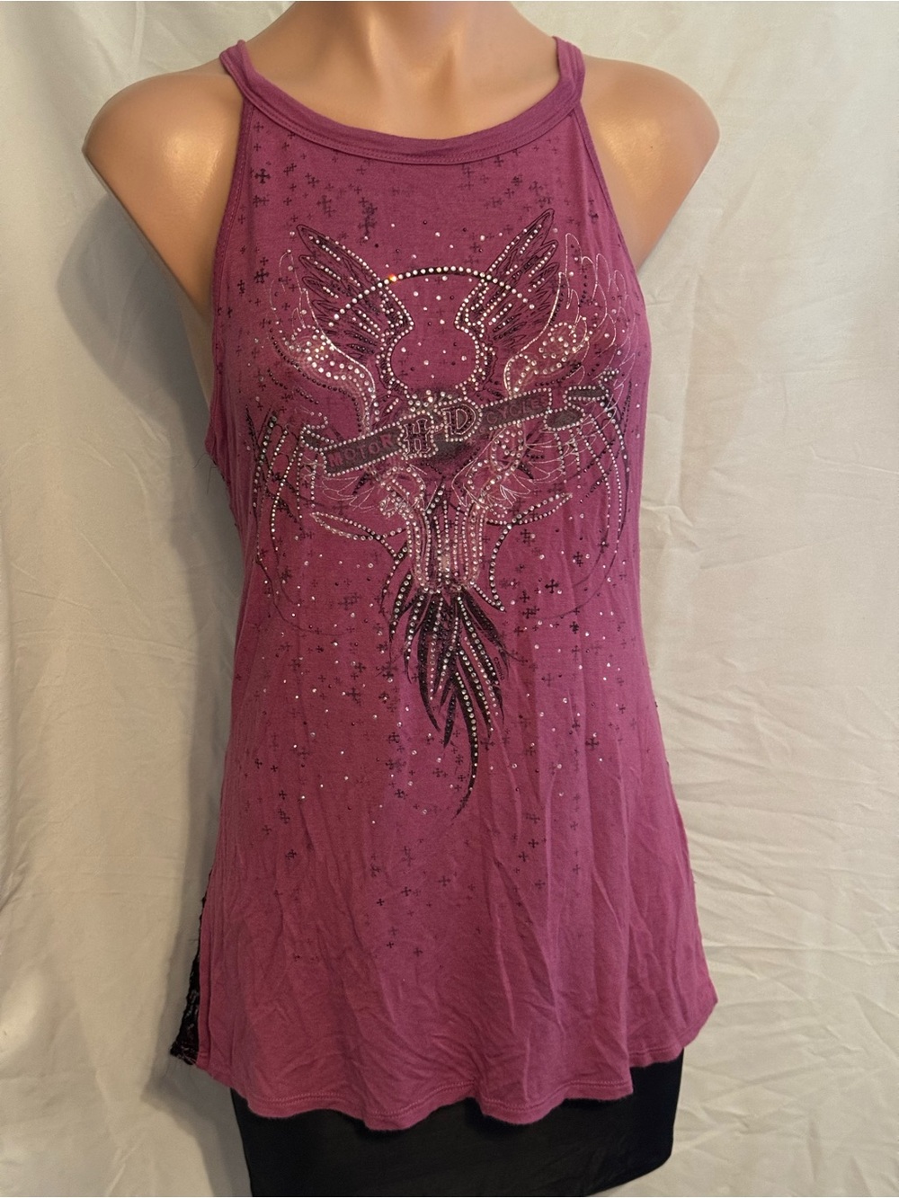 Harley-Davidson Purple Studded Graphic Tank Top